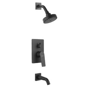Peirano Griferia Ducha Embutir Transferencia Black Cierre Ceramico Linea Rio