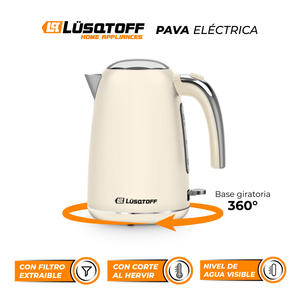 Lusqtoff - Pava Electrica 1,7l Vintage Cream Lq-pv802